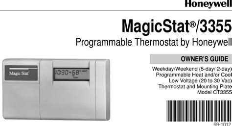 69-1012 MagicStat ® /CT3355 Thermostat - Honeywell