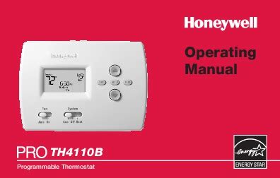 69-1770 - PRO TH4110B Programmable Thermostat Operating Manual