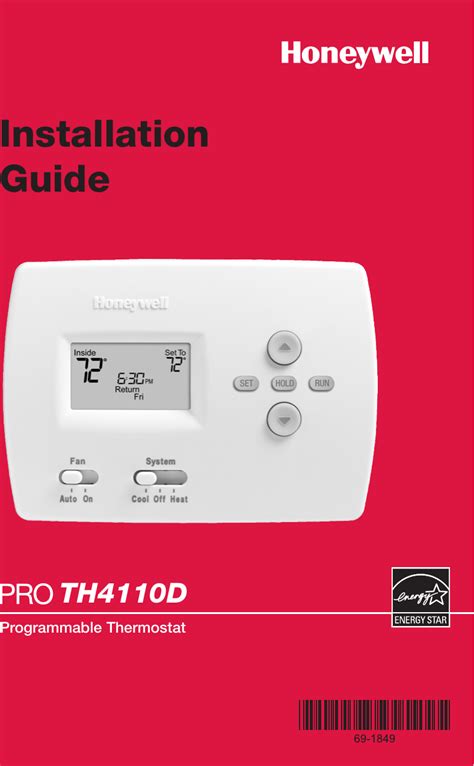 69-1849 - PRO 4110D Programmable Thermostat