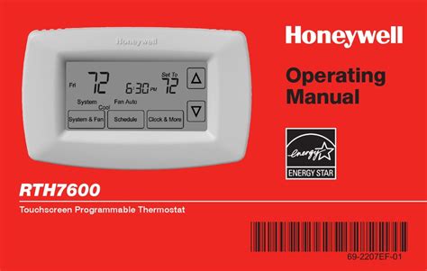 69-2207ES-01 - RTH7600 - Honeywell Store