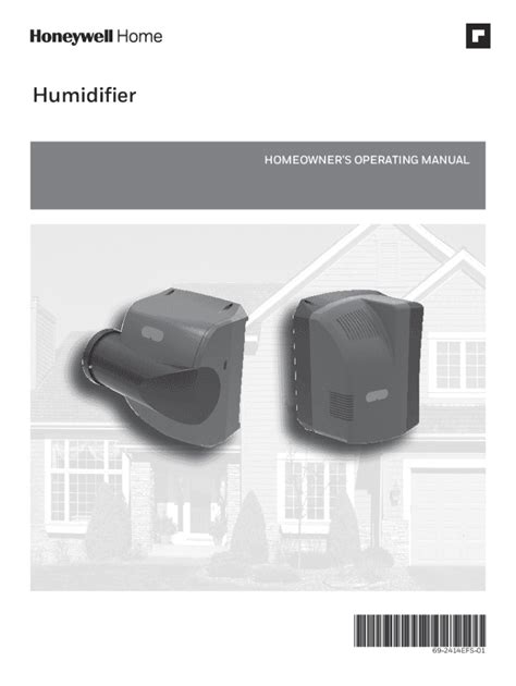 69-2414EFS-01 - Humidifier Homeowner’s Manual