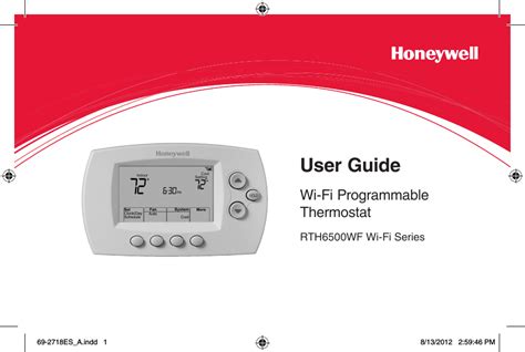 69-2718ES 05 - RTH6500WF Wi-Fi Programmable Thermostat - Wink