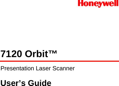7120 Orbit User's Guide - English - Honeywell