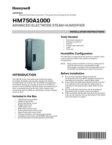 HM750A1000 Installation Instructions - Alpine Home Air