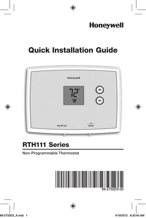 Non-Programmable RTH111 Thermostat Series Owner’s Manual