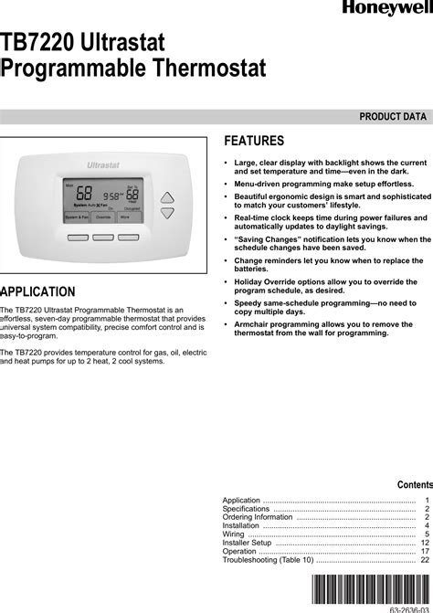 Programmable RTHL2510/RTHL2410 - Honeywell Thermostat Manual Pdf