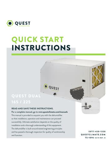 QUICK START INSTRUCTIONS - Quest Climate