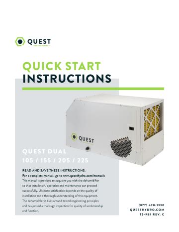 QUICK START INSTRUCTIONS QUEST - Quest Climate