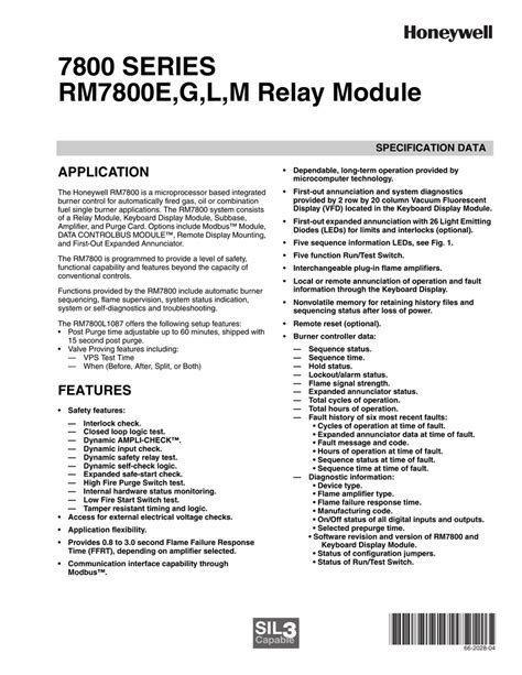 RM7800E,G,L,M; RM7840E,G,L,M 7800 SERIES Relay Modules