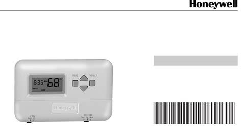 T8000, T8001 Programmable Thermostat - customer.honeywell.com
