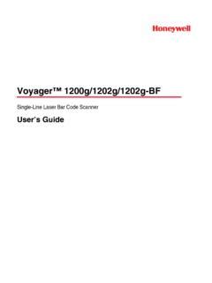 Voyager 1200g/1202g/1202g-BF User s Guide - Honeywell