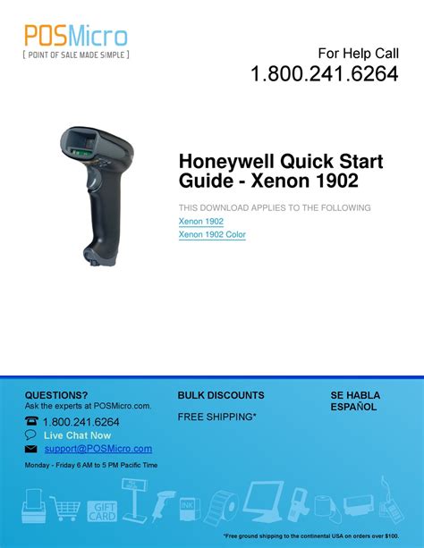 Xenon 1900/1902 Area-Imaging Scanner User’s Guide - Honeywell