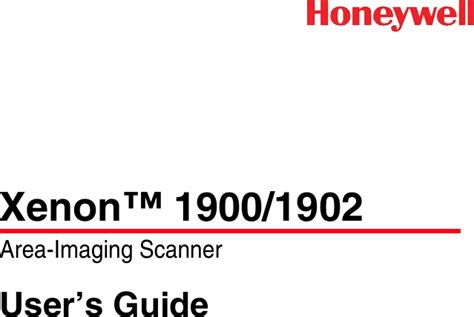 Xenon 1900/1902 Area-Imaging Scanner User’s Guide